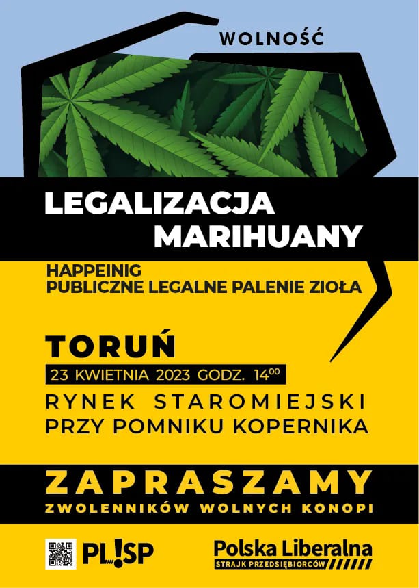 Publiczne legalne palenie zioła - Polska Liberalna