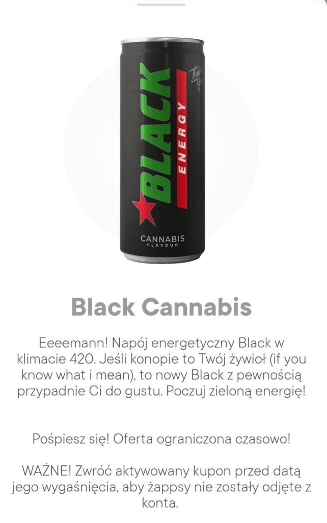 Napój black cannabis
